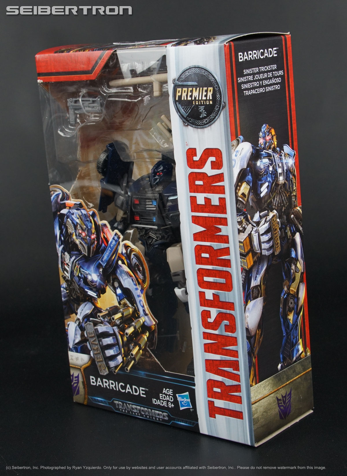 Transformers, Gobots, Masters of the Universe, Teenage Mutant Ninja Turtles, Shopkins, Comic Books, and other items items listings from Seibertron.com: Premier Deluxe Class BARRICADE Transformers The Last Knight TLK New 2017