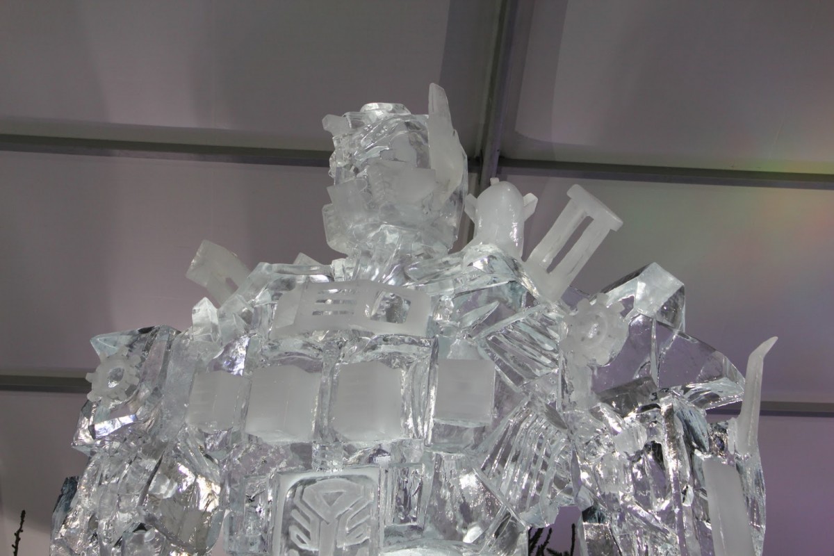 Transformers News: Movie-verse Optimus Prime Ice Sculpture Image