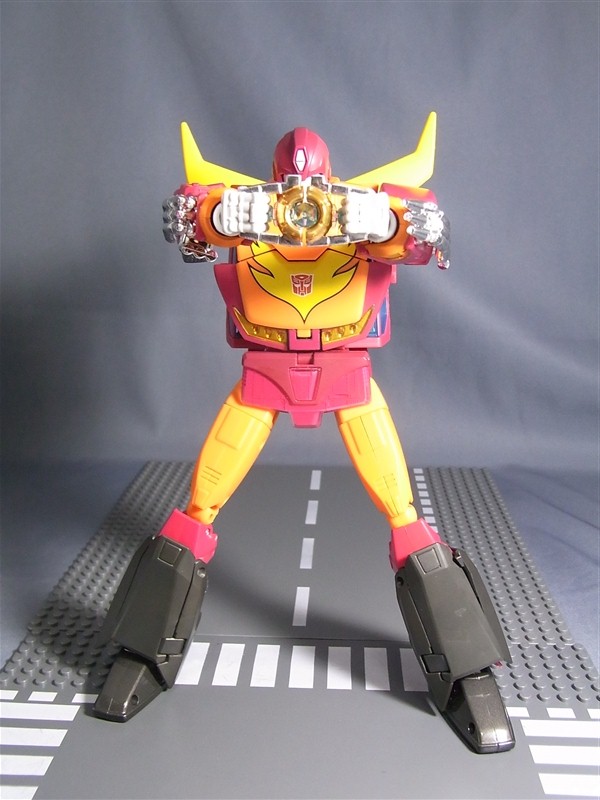 Transformers News: Toy Images of Masterpiece MP-09 Rodimus Convoy - Hot Rod Mode Image