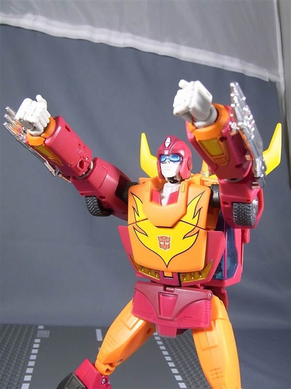 Transformers News: Toy Images of Masterpiece MP-09 Rodimus Convoy - Hot Rod Mode Image