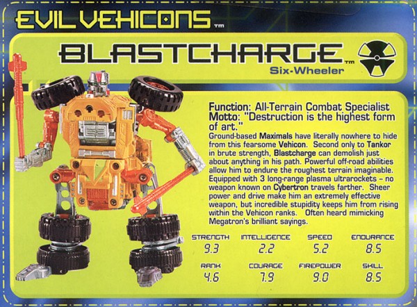 Transformers Tech Spec: Blastcharge