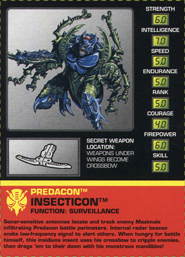 Transformers Tech Spec: Insecticon