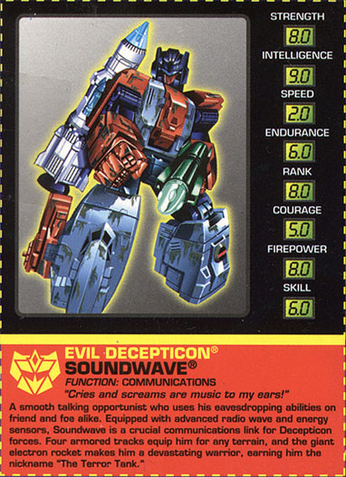 Transformers Tech Spec: Soundwave
