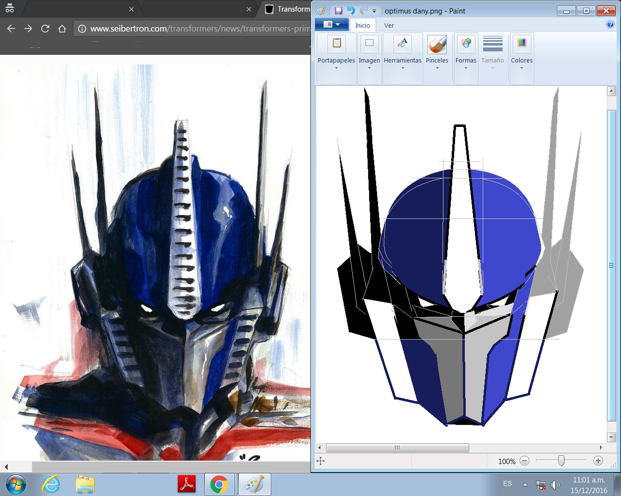 optimus prime (transformers and 1 more) drawn by kim_yura_(