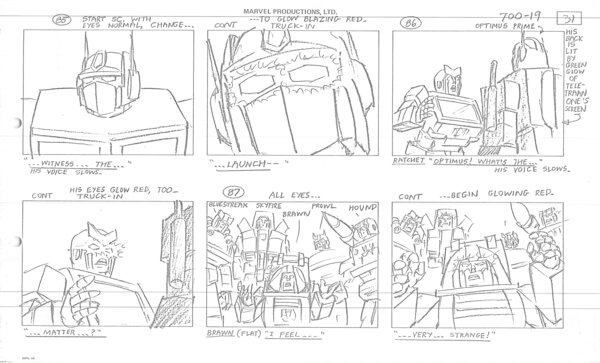 Attack Of The Autobots becomes 7th G1 storyboard set now online