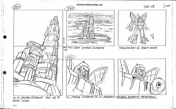 Blaster Blues storyboards and over 150 G1 model sheets online