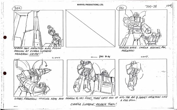 Blaster Blues storyboards and over 150 G1 model sheets online