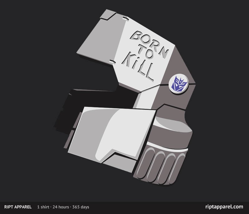 Transformers News: Unique Transformers inspired t-shirt available today only for $10 at Ript Apparel Image