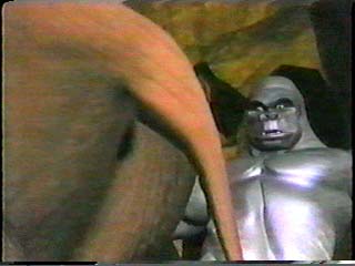 Optimus looking at Rhinox's ass!