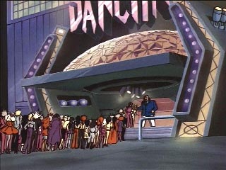 People in line at the Dancitron