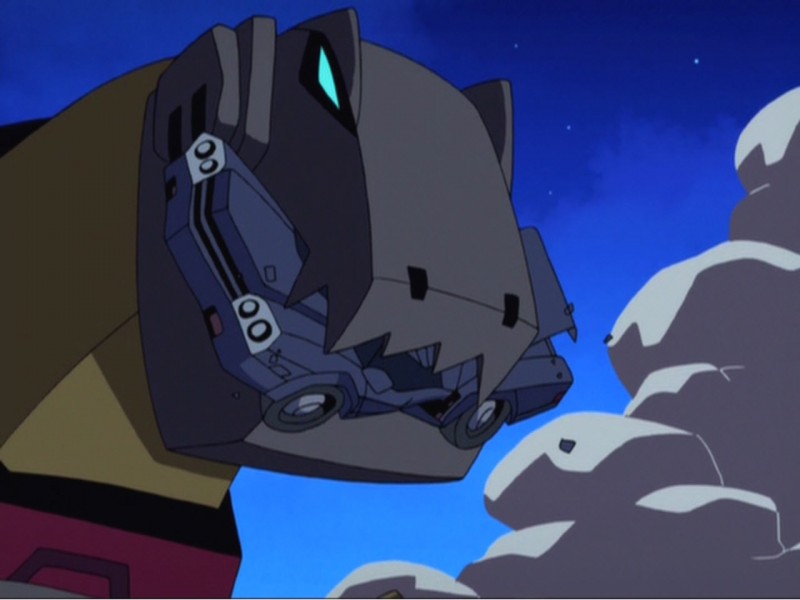 Grimlock eats a car