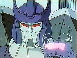 Galvatron toasting w/ Energon drink