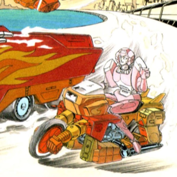 Arcee takes Wreck-Gar for a spin