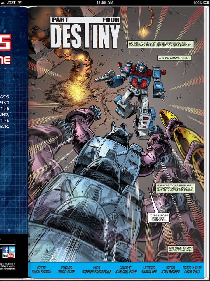 Transformers ReGeneration One #94 iTunes Sneak Peek