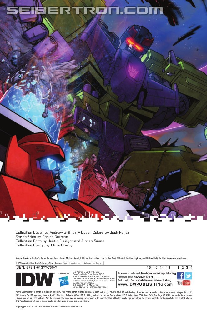 Transformers News: IDW Transformers Robots in Disguise vol. 4 TPB Preview