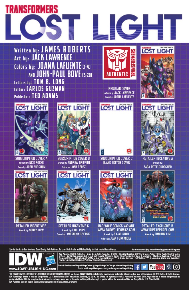 Transformers News: Full Preview of IDW Transformers: Lost Light #1
