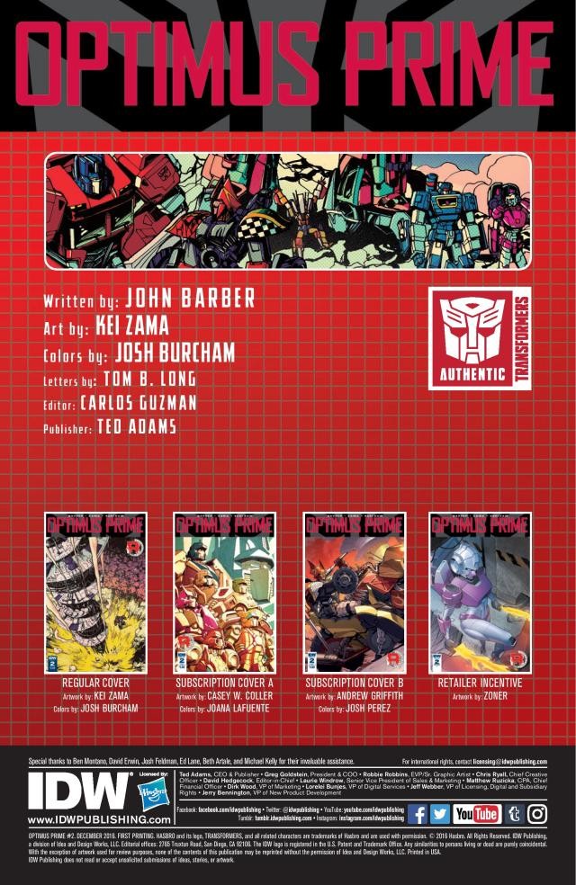 Transformers News: Full Preview of IDW Optimus Prime #2
