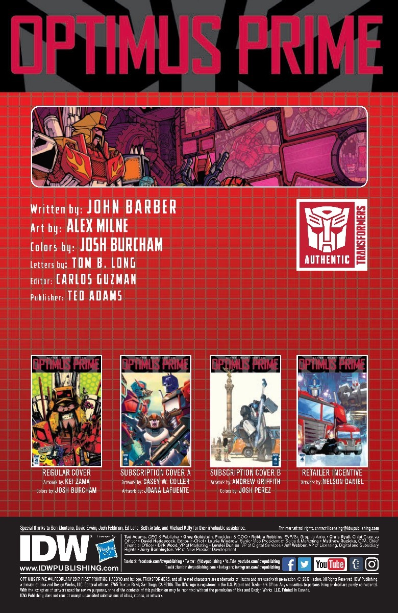 Transformers News: Full Preview of IDW Optimus Prime #4