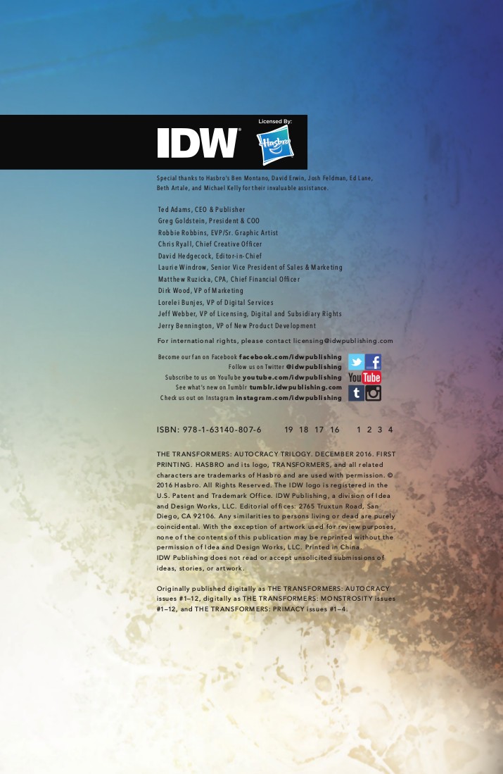 Transformers News: Full Preview of IDW Transformers: Autocracy Trilogy TPB