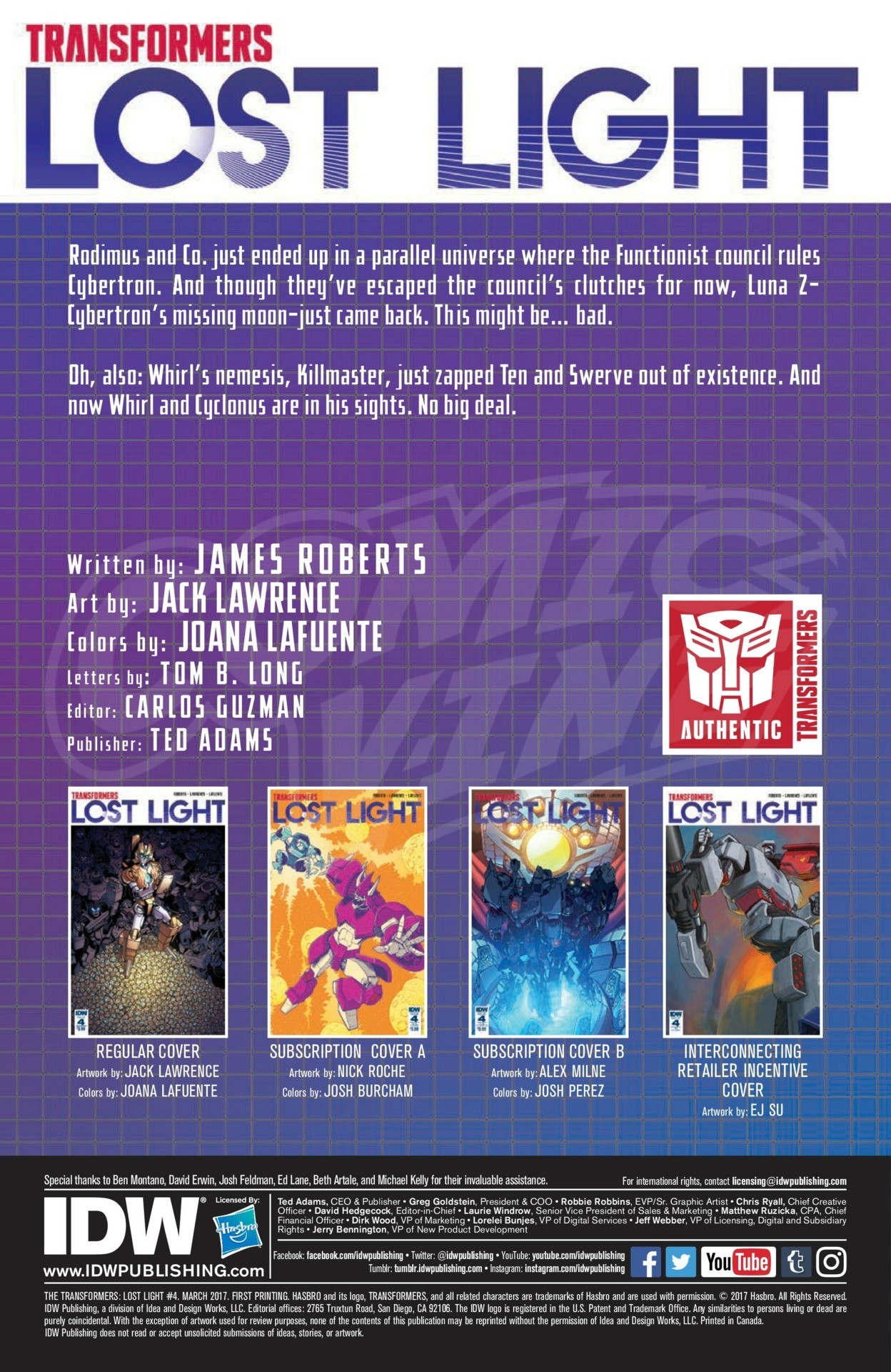 Transformers News: IDW Lost Light #4 Full Preview