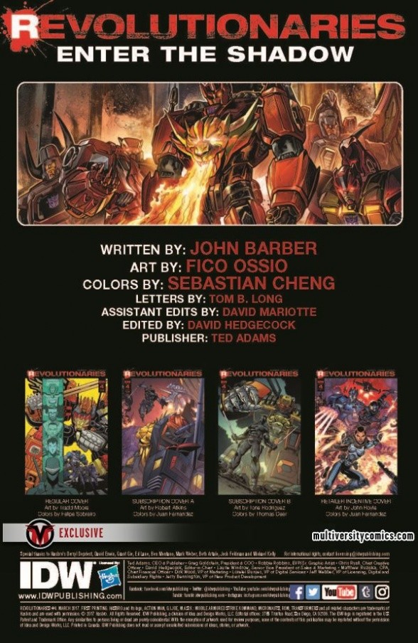 Transformers News: Full Preview for IDW Revolutionaries #4 Transformers News: Full Preview for IDW Revolutionaries #4