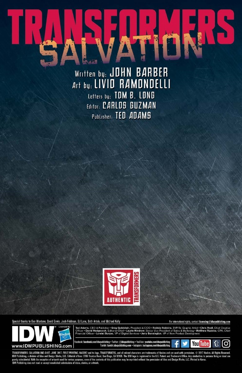 Transformers News: Full Preview for IDW Transformers: Salvation