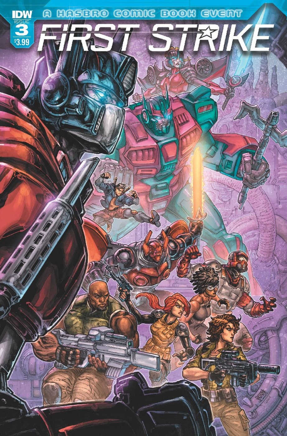 Transformers News: Variant Covers for IDW Hasbro Universe First Strike #3 and #4