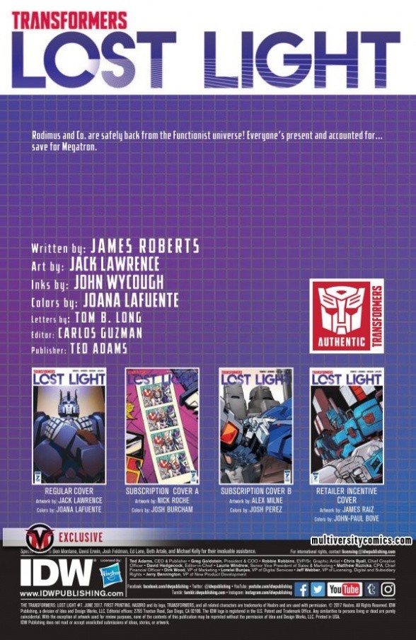 Transformers News: Full Preview for IDW Transformers: Lost Light #7