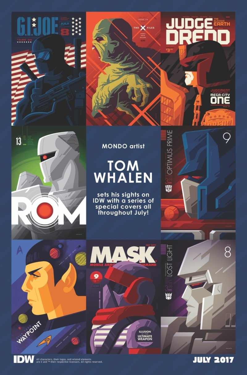 Transformers News: Mondo Artist Tom Whalen on IDW Publishing July Variant Covers, feat. Transformers, Hasbro Universe