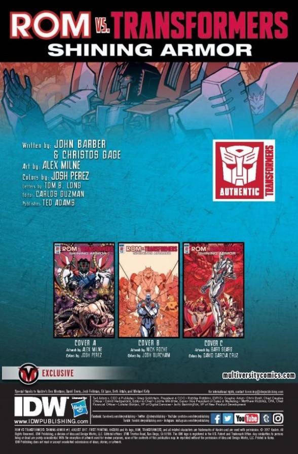 Transformers News: Full Preview for IDW Rom Vs Transformers: Shining Armor #2