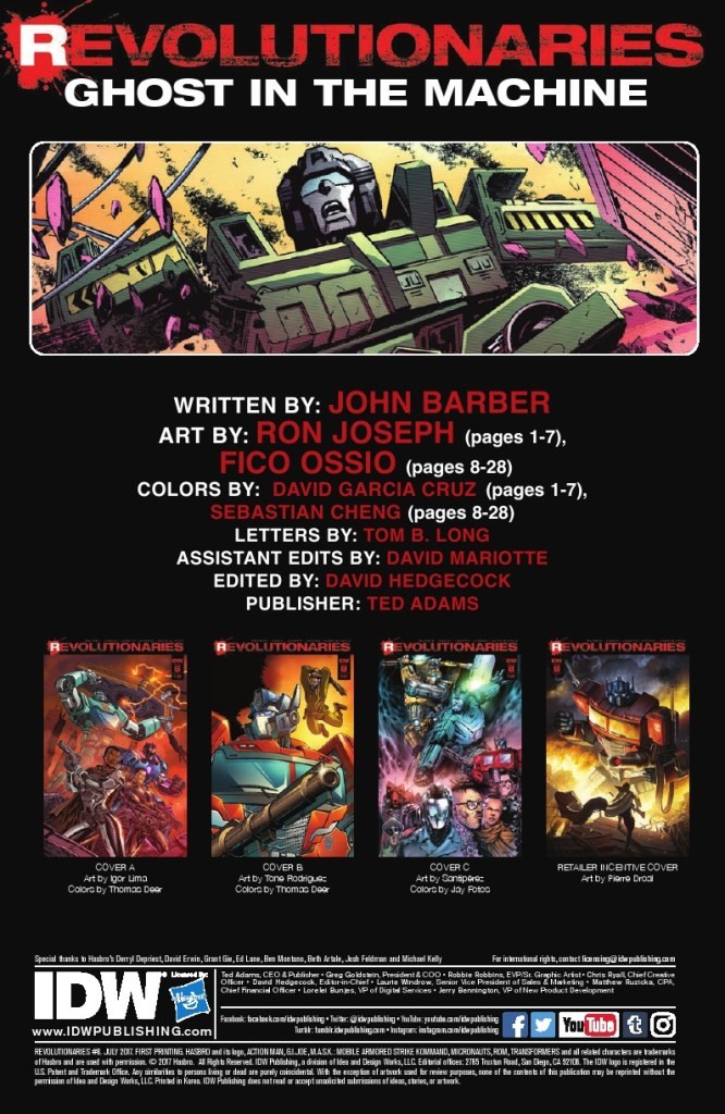 Transformers News: IDW Revolutionaries #8 Full Preview Transformers News: IDW Revolutionaries #8 Full Preview