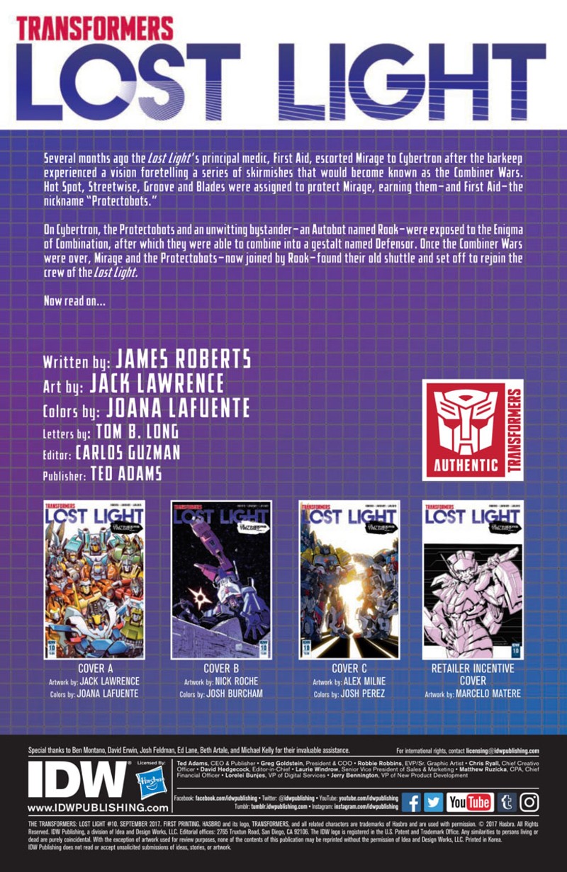 Transformers News: Full Preview for IDW Transformers: Lost Light #10