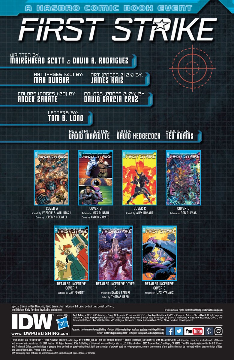 Transformers News: Full Preview of IDW First Strike #6 #HasbroFirstStrike