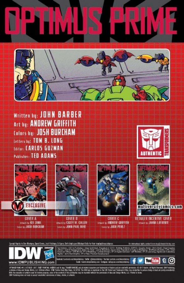 Transformers News: Full Preview for IDW Optimus Prime #12 #Transformers