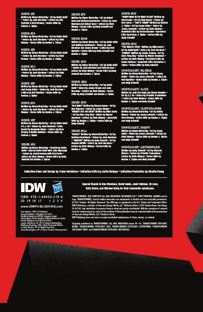 Transformers News: Preview for IDW Publishing Transformers: The Complete All Hail Megatron Paperback