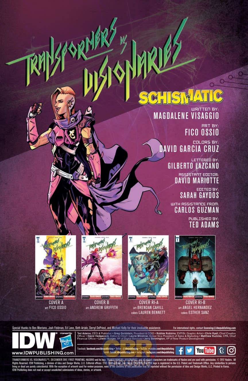 Transformers News: Full Preview for IDW Transformers vs The Visionaries #1
