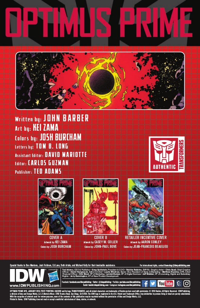 Transformers News: Full Preview for IDW Transformers Optimus Prime #15