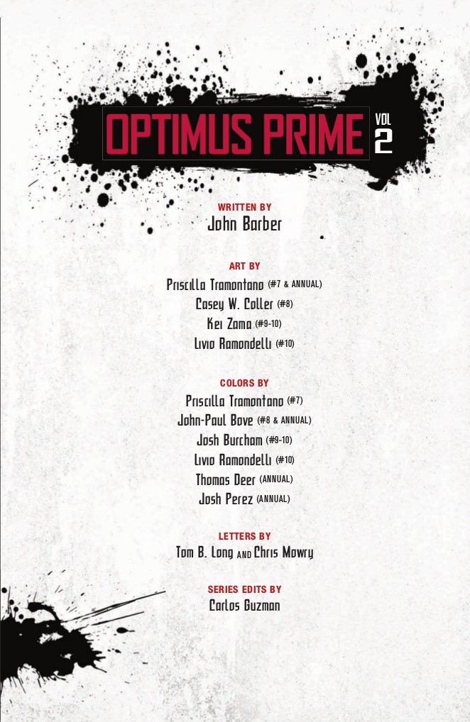 Transformers News: Preview for IDW Transformers: Optimus Prime Volume 2 TPB