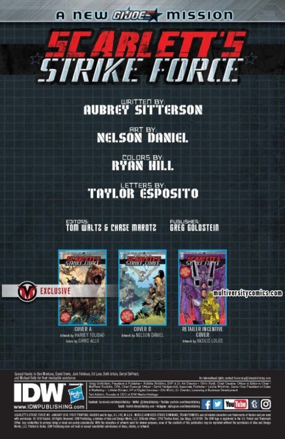 Transformers News: Full Preview for IDW Hasbro Universe: Scarlett's Strike Force #2 (of 3)