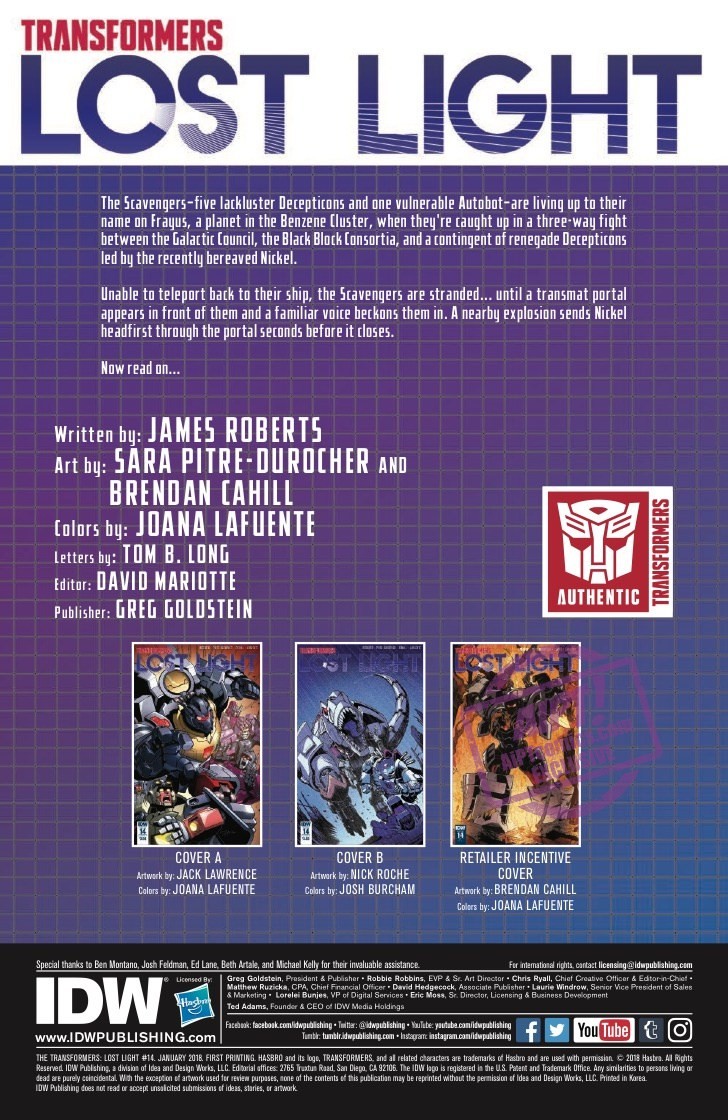 Transformers News: Full Preview for IDW Transformers: Lost Light #14