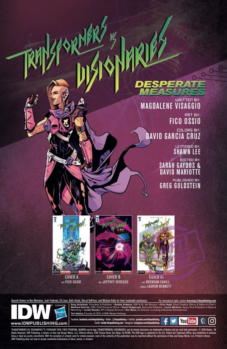 Transformers News: Full Preview for IDW Transformers vs Visionaries #3