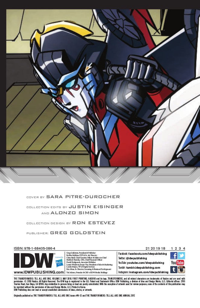 Transformers News: Full Preview for IDW Transformers: Till All Are One Volume 3 TPB
