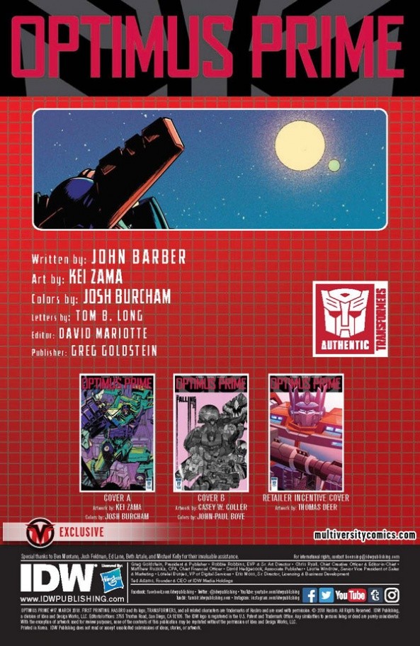 Transformers News: Full Preview for IDW Transformers Optimus Prime #17
