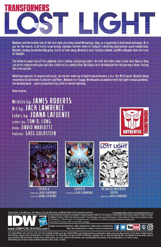 Transformers News: Full Preview for IDW Transformers: Lost Light #17