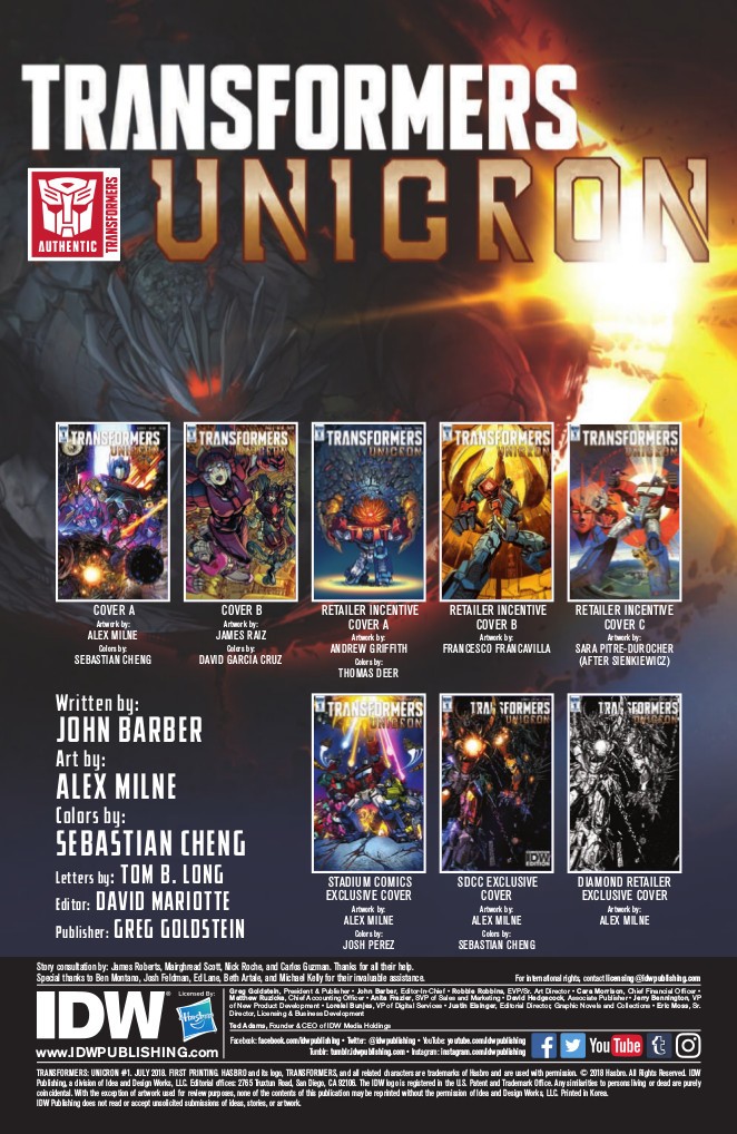 Transformers News: Re: IDW Transformers Comics - Road to Unicron