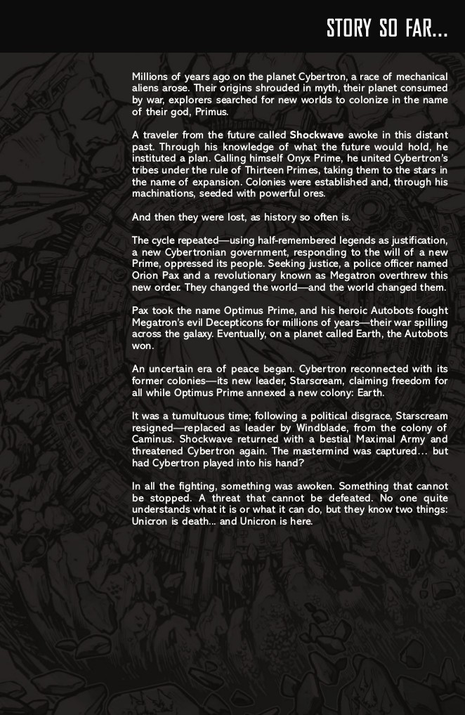 Transformers News: Re: IDW Transformers Comics - Road to Unicron