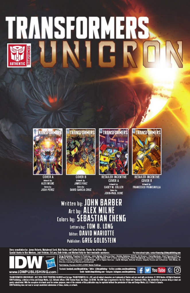 Transformers News: Ful Preview for IDW Transformers: Unicron #2