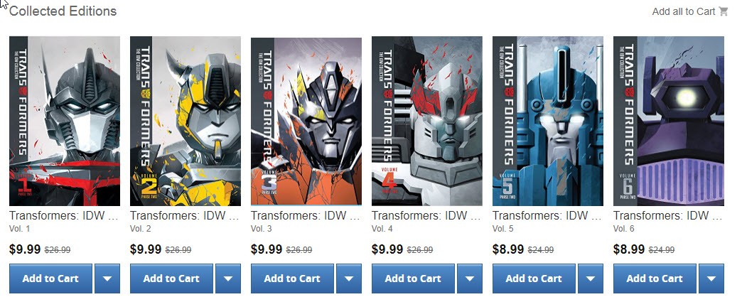 Transformers News: ComiXology and Kindle Sale for Transformers Classics and IDW Colellection Series Transformers News: ComiXology and Kindle Sale for Transformers Classics and IDW Colellection Series