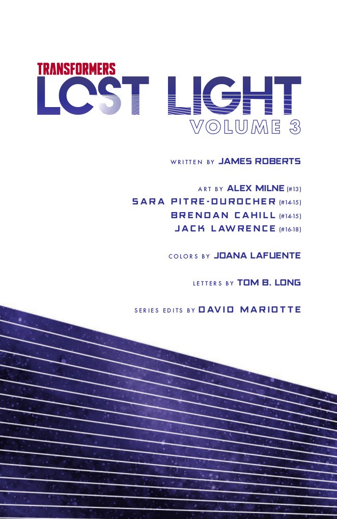 Transformers News: Full Preview of IDW Transformers: Lost Light Volume 3 TPB