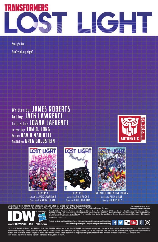 Transformers News: 5 Page Preview for Transformers: Lost Light 25